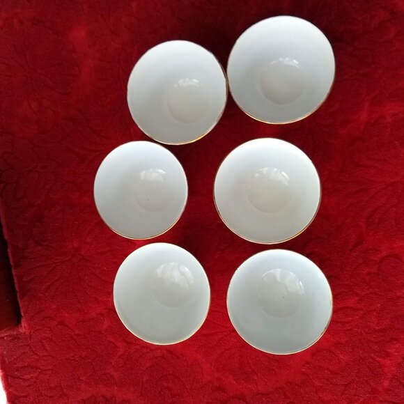 Vintage Chinese porcelain 6 x tea cups bowls set dragon phoenix double happiness - Picture 2 of 11